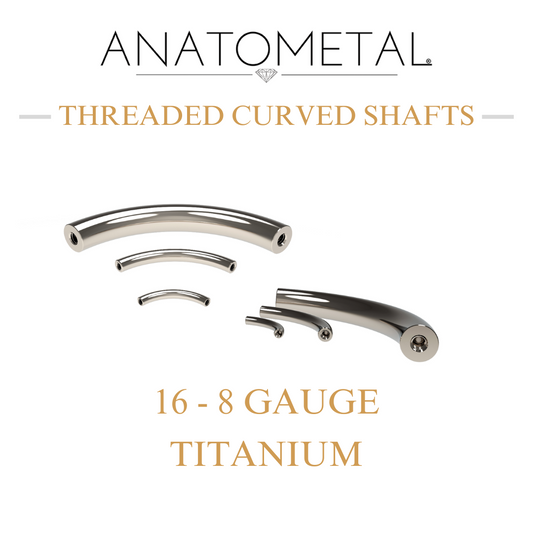 Anatometal Titanium Threaded Curved Shafts (16 Gauge - 8 Gauge)