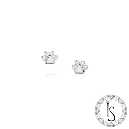 Industrial Strength Titanium Faux-pal Gem Paw Print Ends