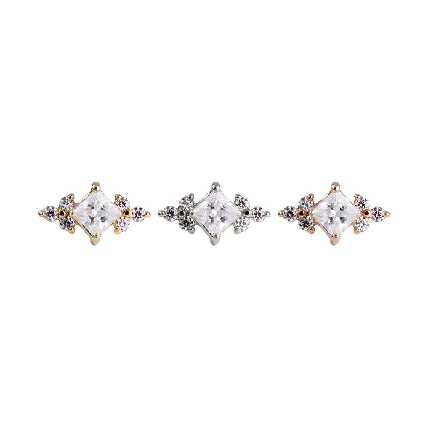 Divinity Metals 14k Solid Gold Threadless Celeste Ends