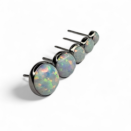 Body Circle Designs Titanium Threadless Bezel-Set Cabochon Ends